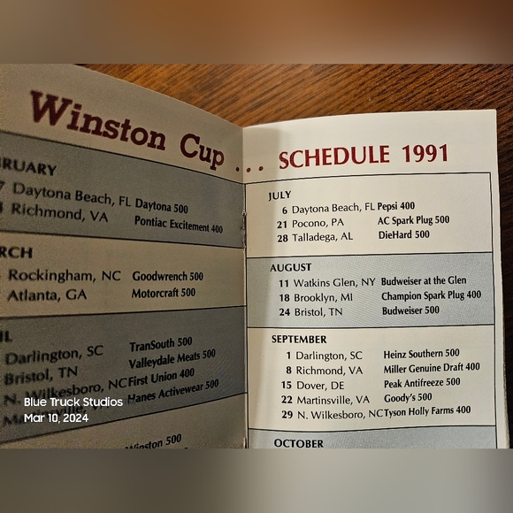 NASCAR Winston Cup Racing Fact Book 1991 Vintage Official Fact Book - Picture 3 of 6